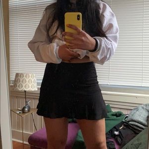 Black mini skirt